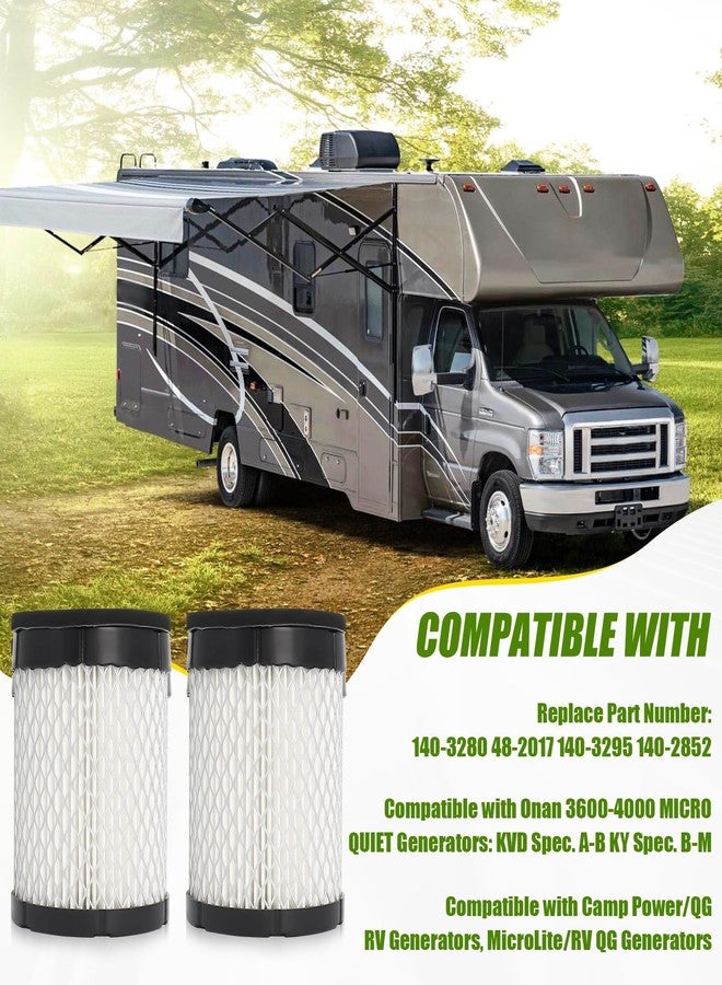 Podoy 140-3280 Air Filter Compatible with Onan 3600 4000 Generator Micro Quiet Air Filter Replace140-3280 48-2017 140-3295 140-2852, Compatible with Camp Power QG RV MicroLite QG RV by Podoy (2 Pack) - Image 5